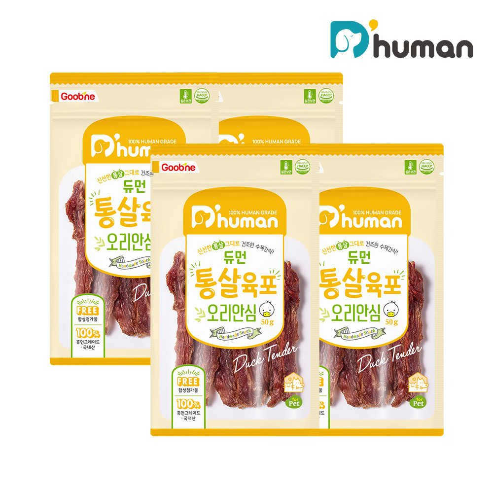 듀먼 통살육포 오리안심 50g 4팩