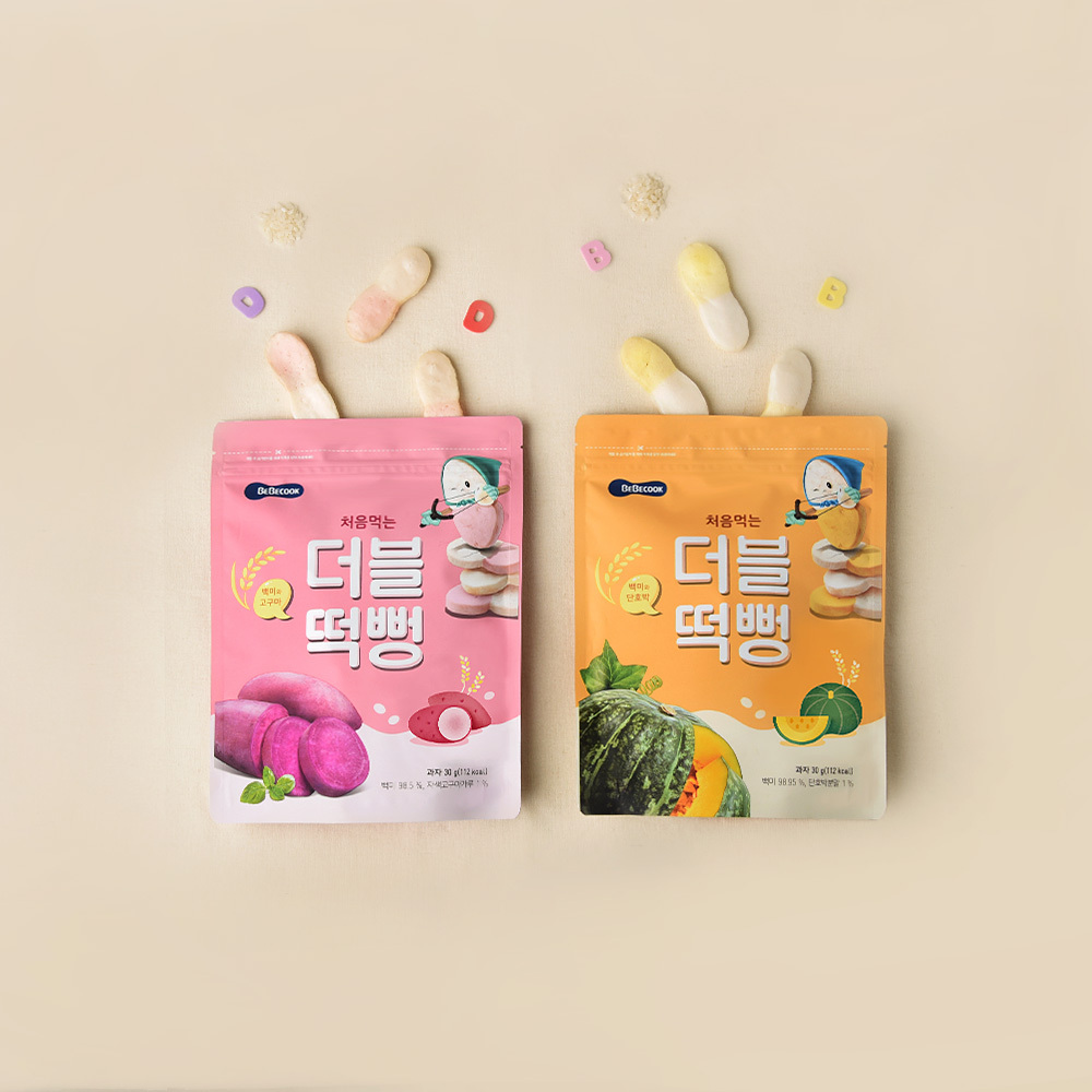베베쿡 처음먹는 더블떡뻥 골고루 6개 (30g x 6개)
