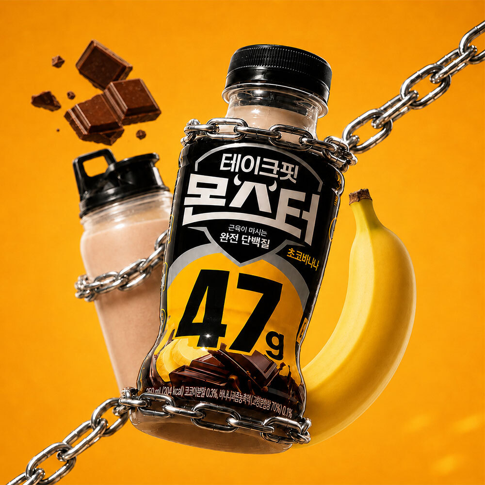 테이크핏 몬스터 단백질 음료 350ml 12입 3종 택1 (초코바나나/고소한맛/딸기)