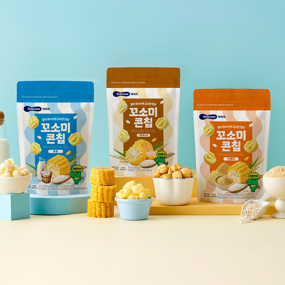 베베쿡 꼬소미콘칩 6개(25g x 6개) 3종 택1