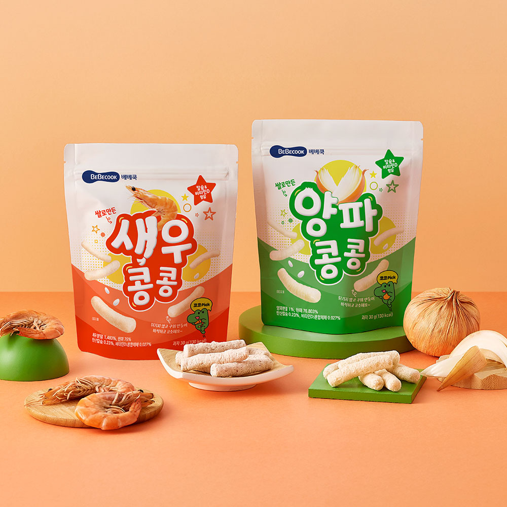 베베쿡 양파콩콩&새우콩콩 1개 (30g) 2종 택1