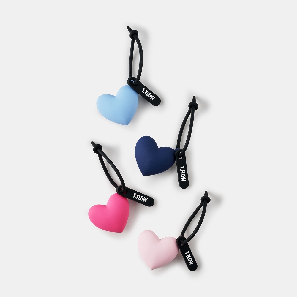 택플로우 실리콘 키링 하트(4colors)