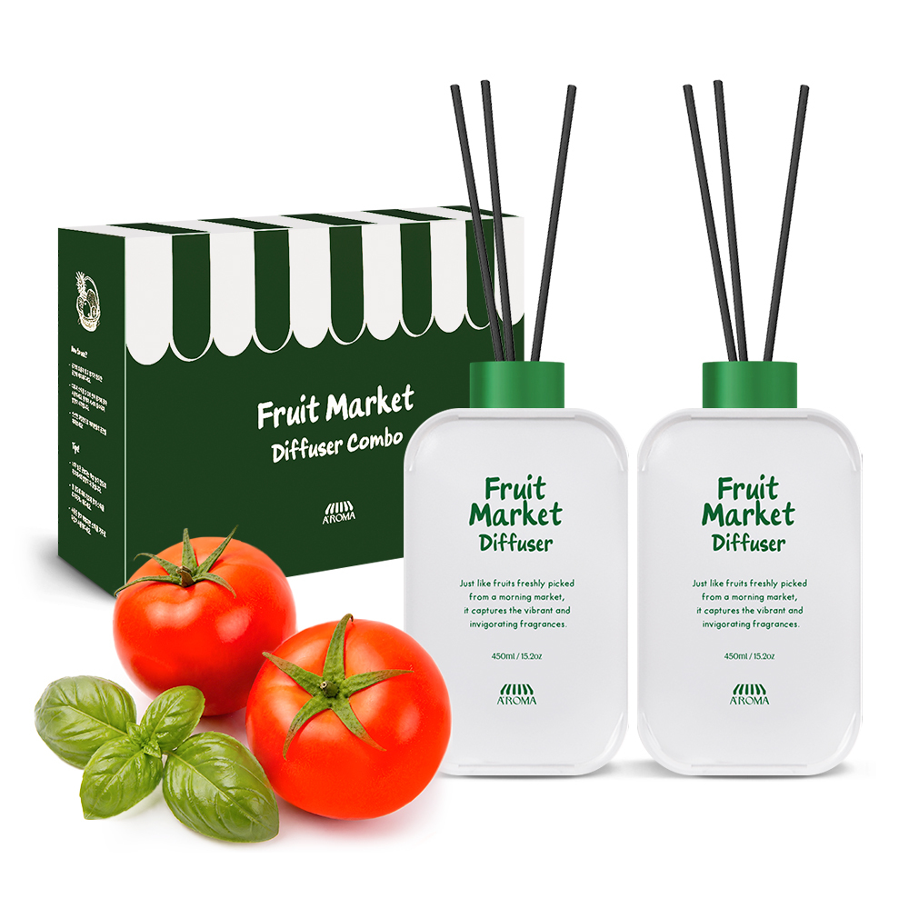 에이로마 후르츠마켓 디퓨저 450ml 바질토마토 2개입