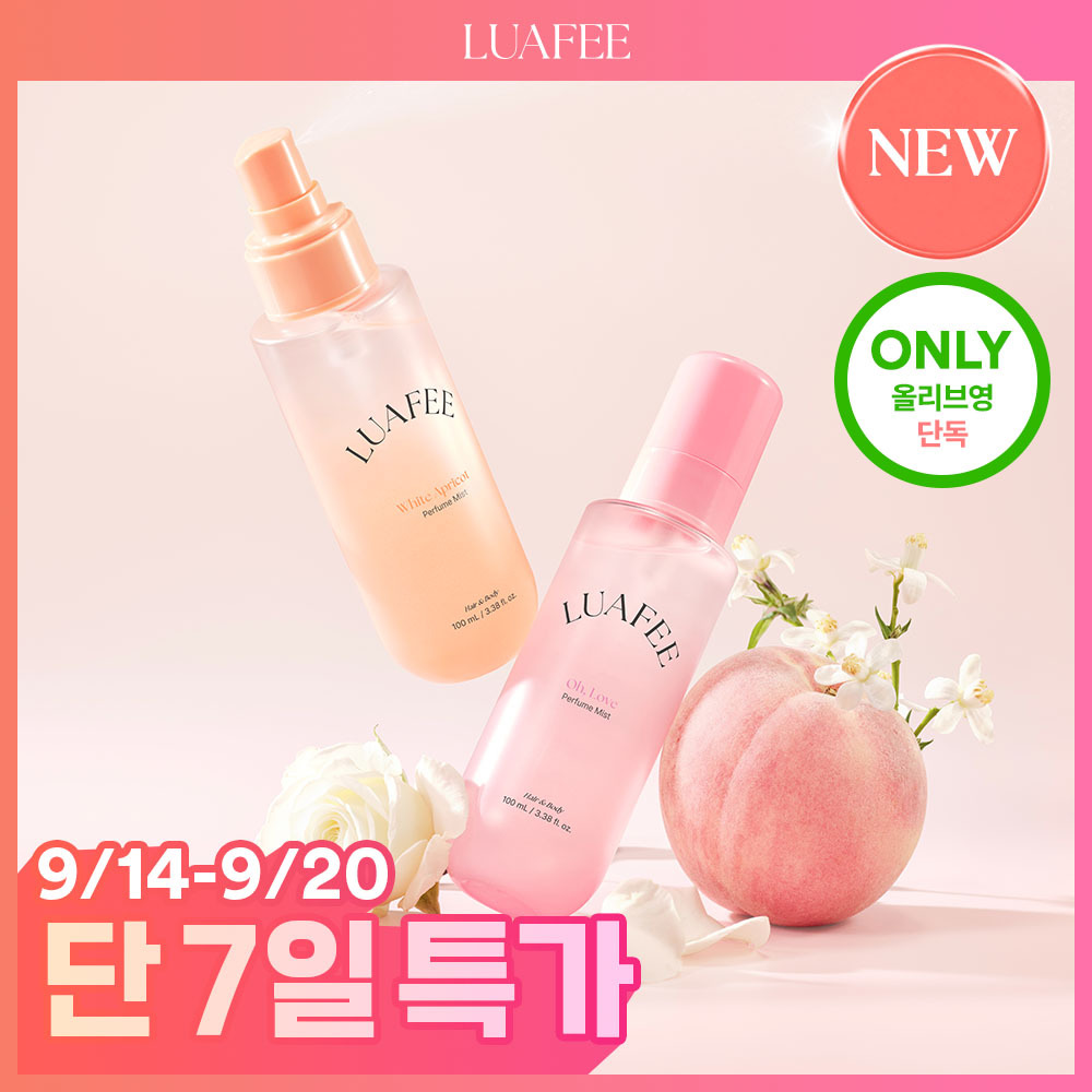 [이현PICK/NEW] 루아페 헤어앤바디 퍼퓸 미스트 100ml 2종 택 1
