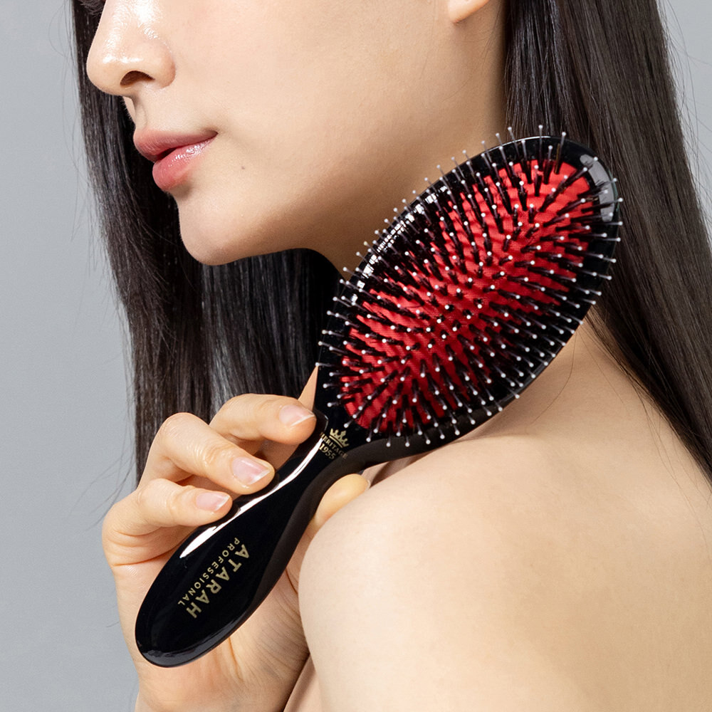 아타라 글로시 케어 돈모 헤어브러쉬 (블랙/화이트)