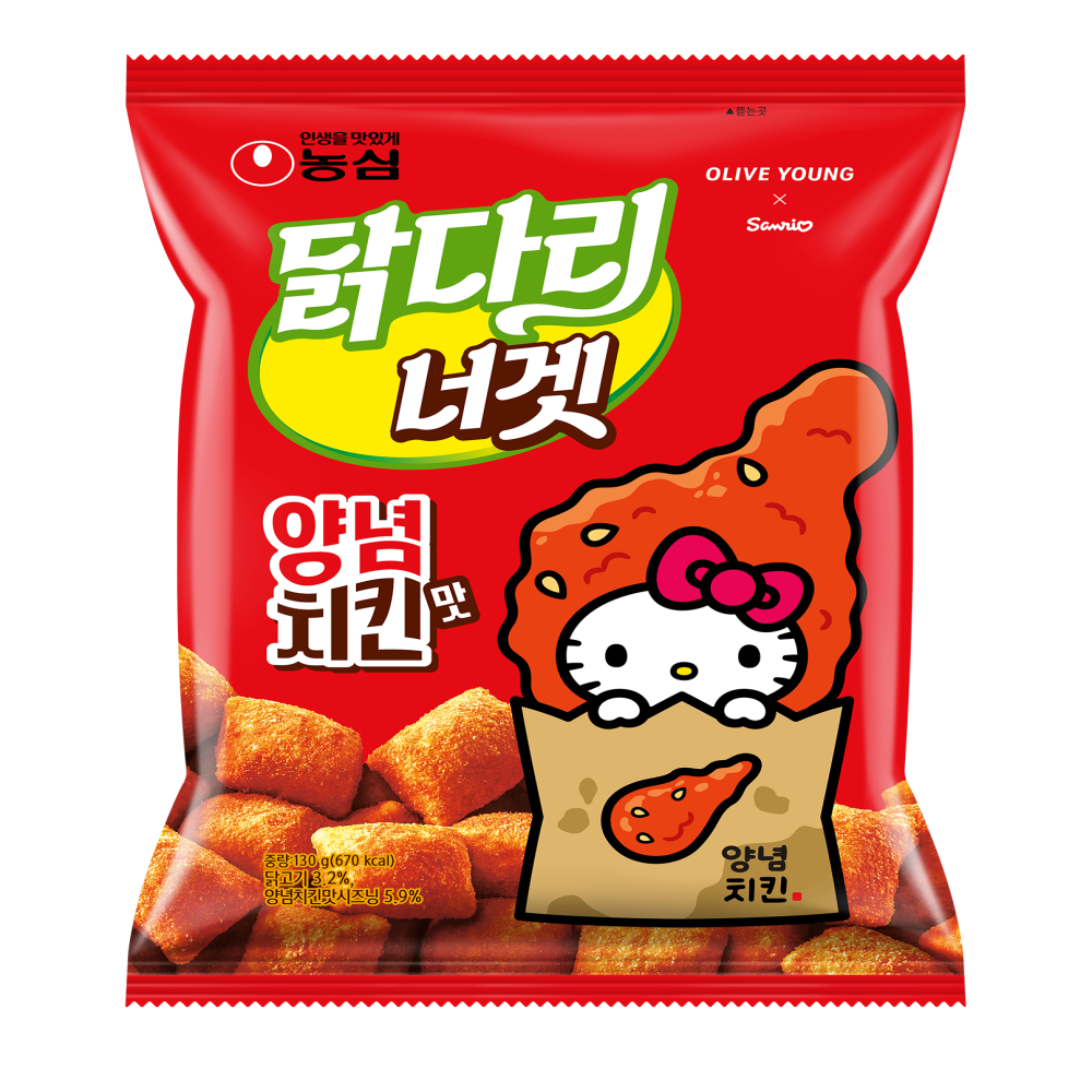 농심 헬로키티 닭다리너겟 양념치킨맛 130g 산리오 에디션