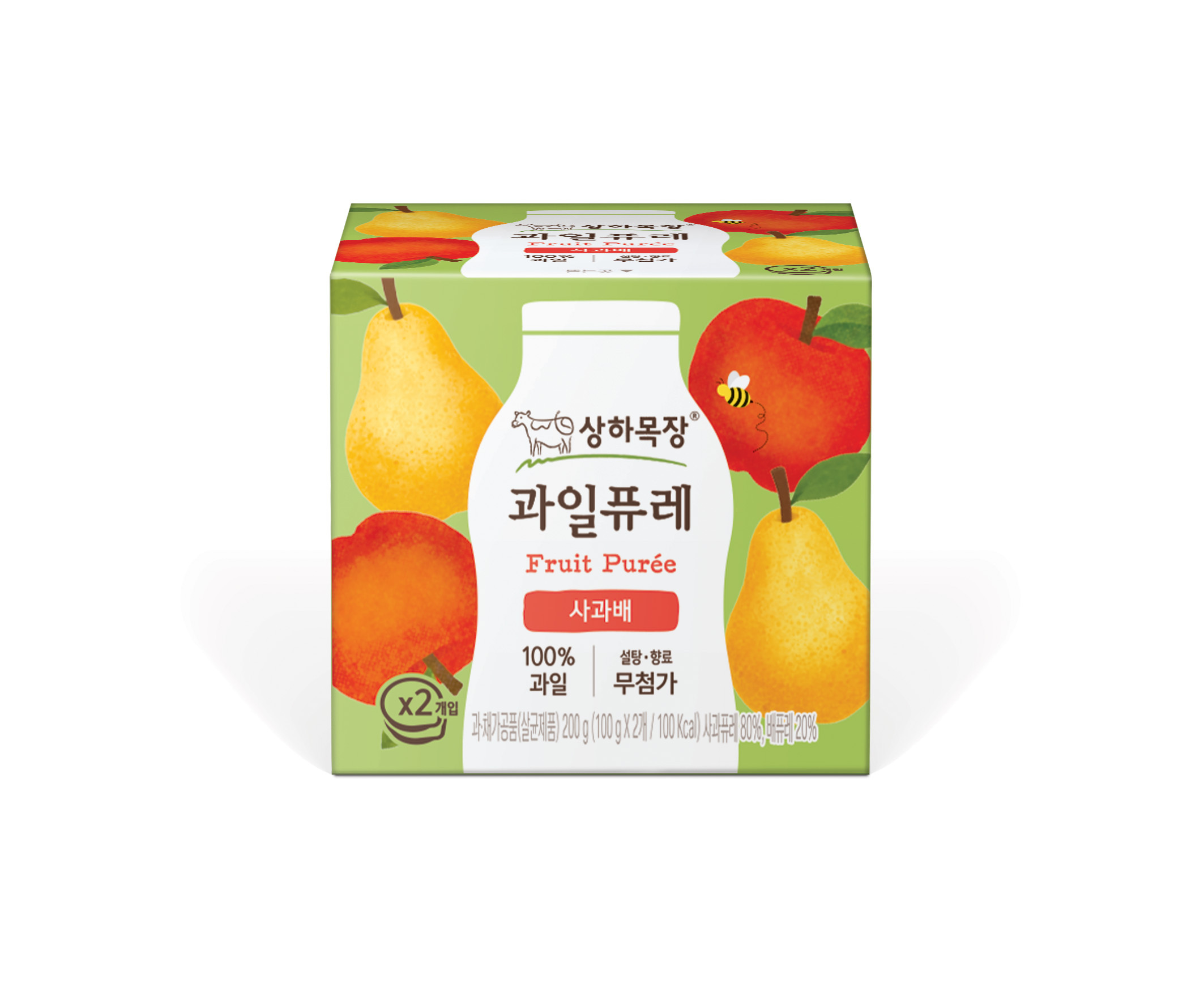 상하목장 과일퓨레 200g 사과배