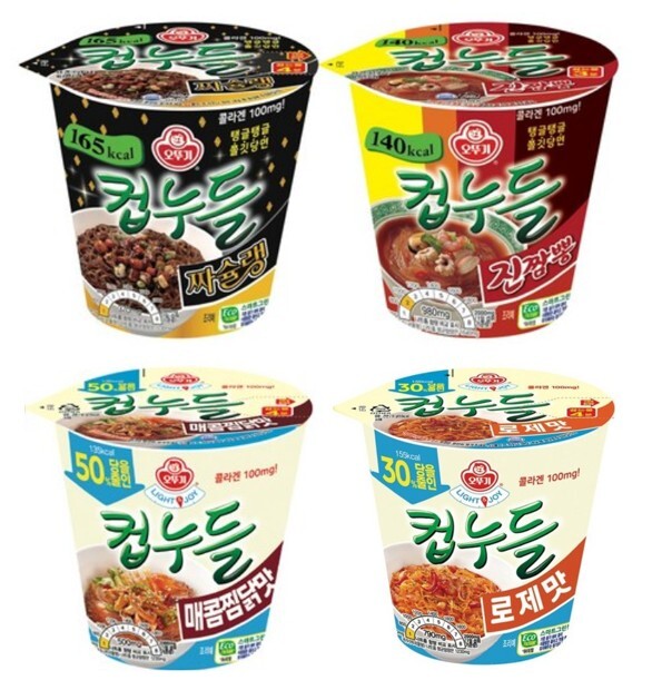 오뚜기 컵누들 38g 진짬뽕 외 3종 (짜슐랭, 진짬뽕, 저당 로제, 저당 매콤찜닭)
