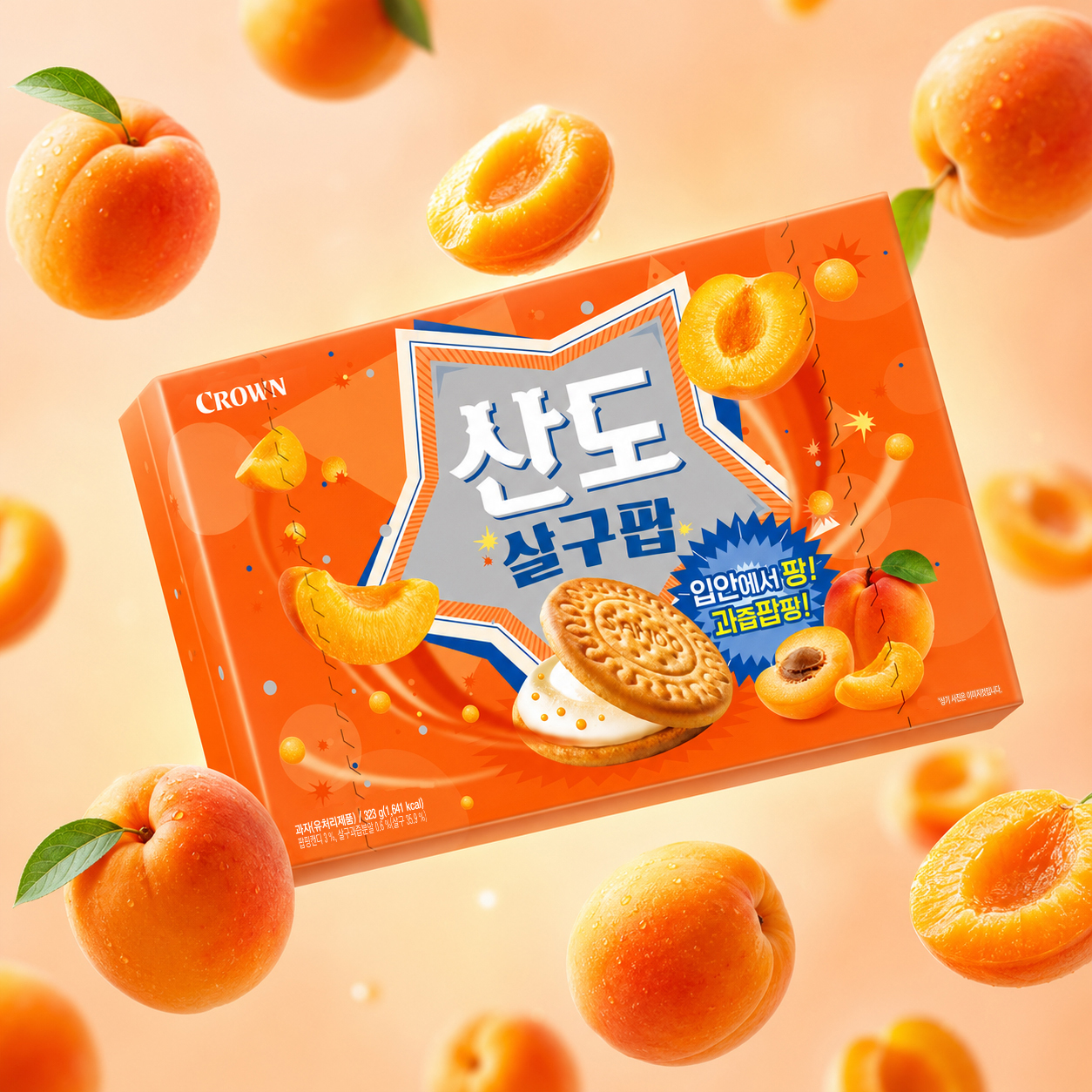 크라운 산도살구팝 323g