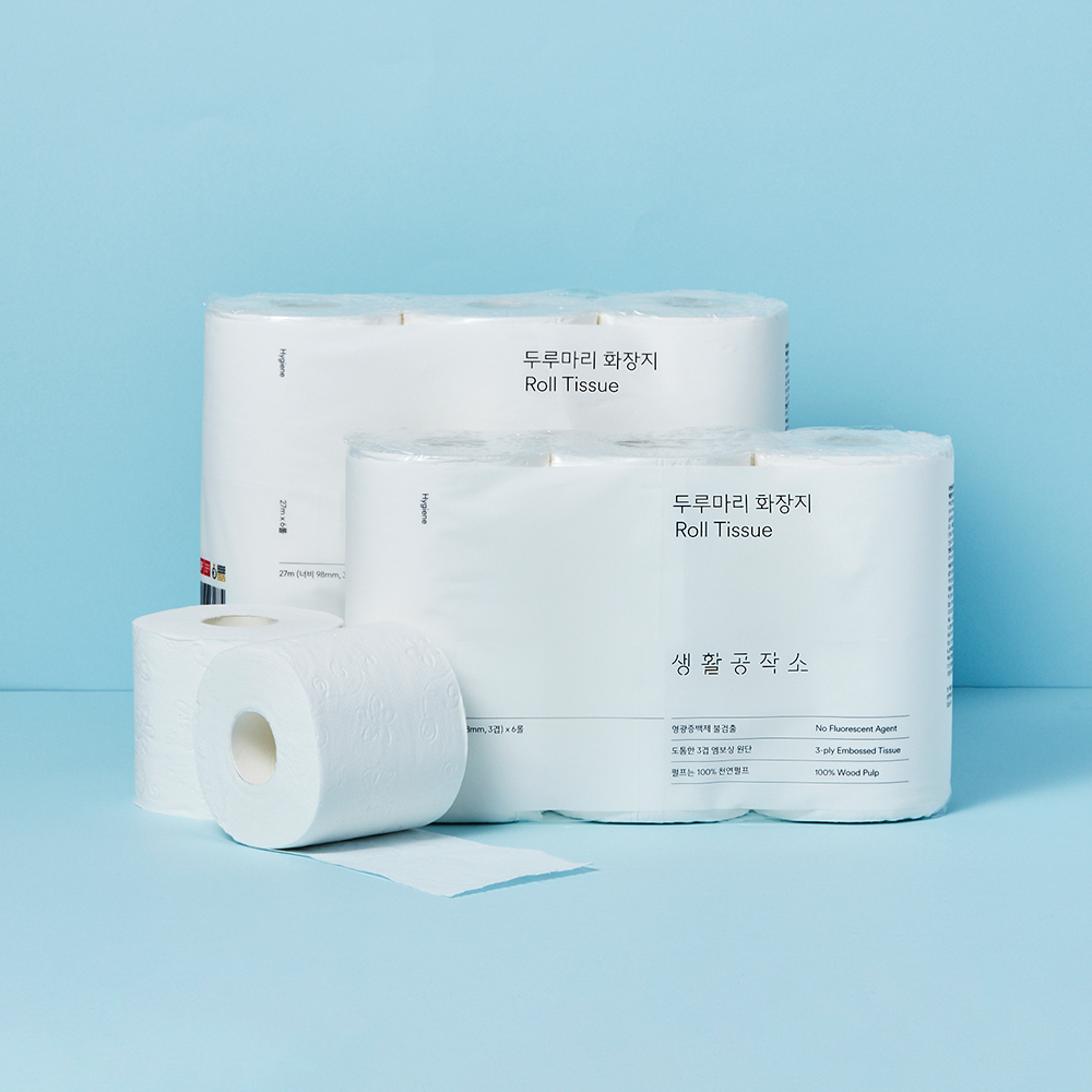 생활공작소 두루마리 화장지 27m x 6롤