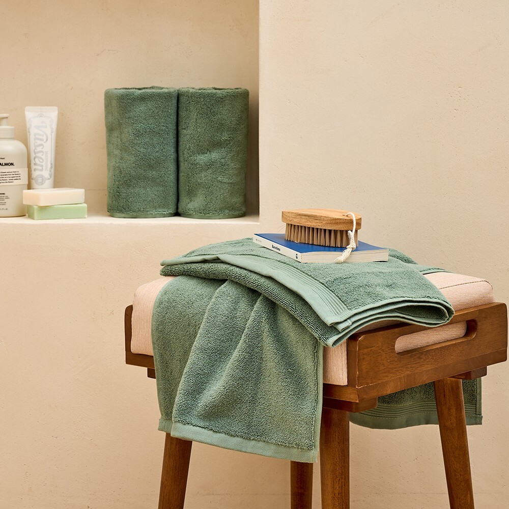 [모던하우스] WOW 클라우디 고중량 세면타월 4P 190g SAGE GREEN