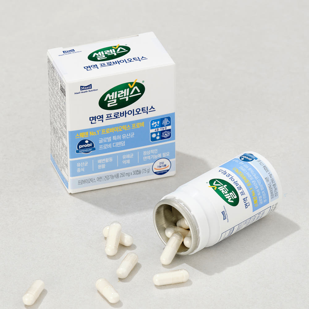 셀렉스 면역 프로바이오틱스 유산균&아연 1병 (250mg x 30캡슐) (1개월분)