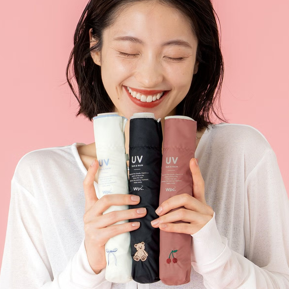 Wpc. 원포인트 자수 3단 우양산 (3COLORS)