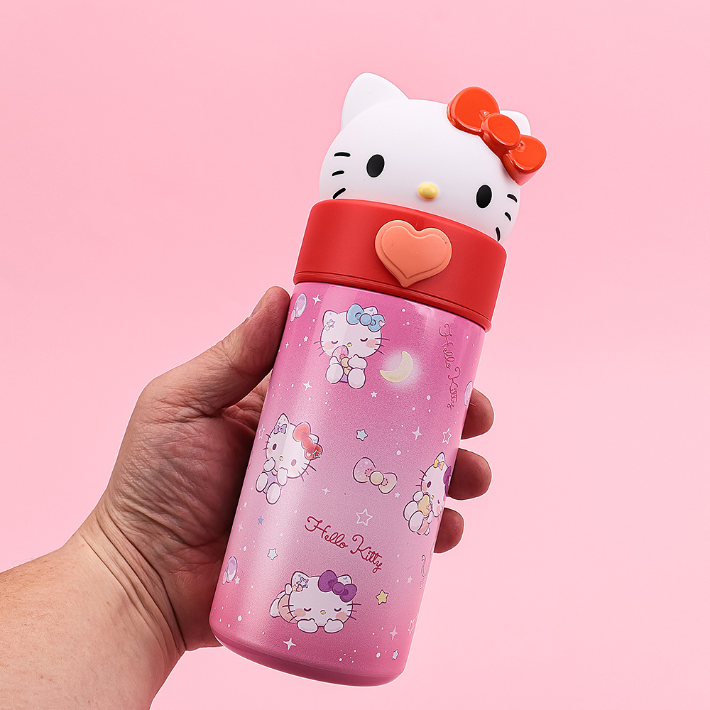 릴팡 산리오 페이스팝 이중스텐 입체텀블러 350ml (헬로키티)