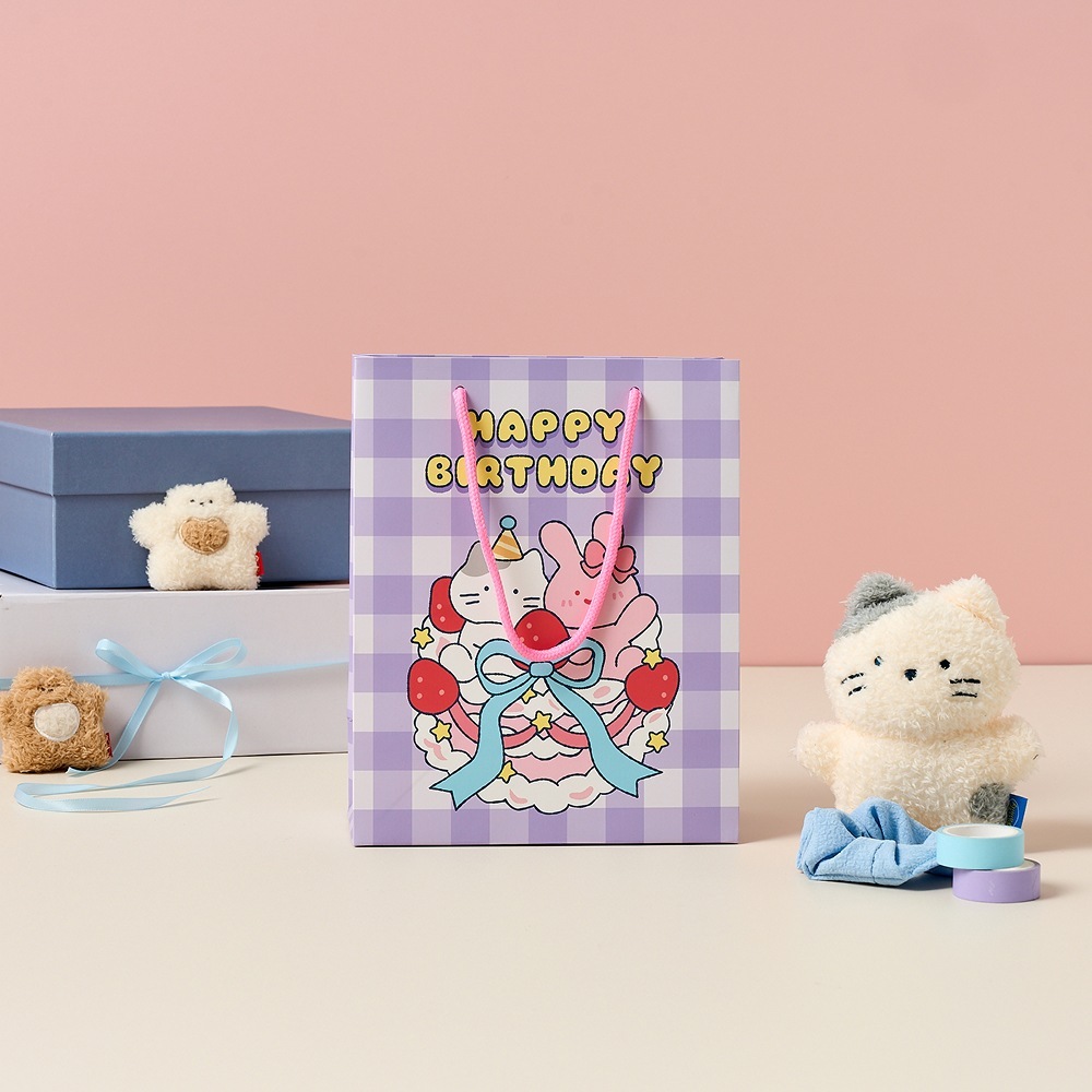 [버터샵] 버터패밀리 BIRTHDAY 쇼핑백 세로형 M 200X250X105MM