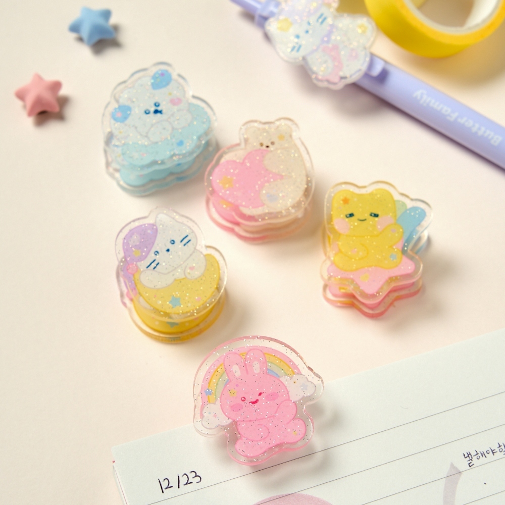 [버터샵] 눈반짝 아크릴 집게 5P SET