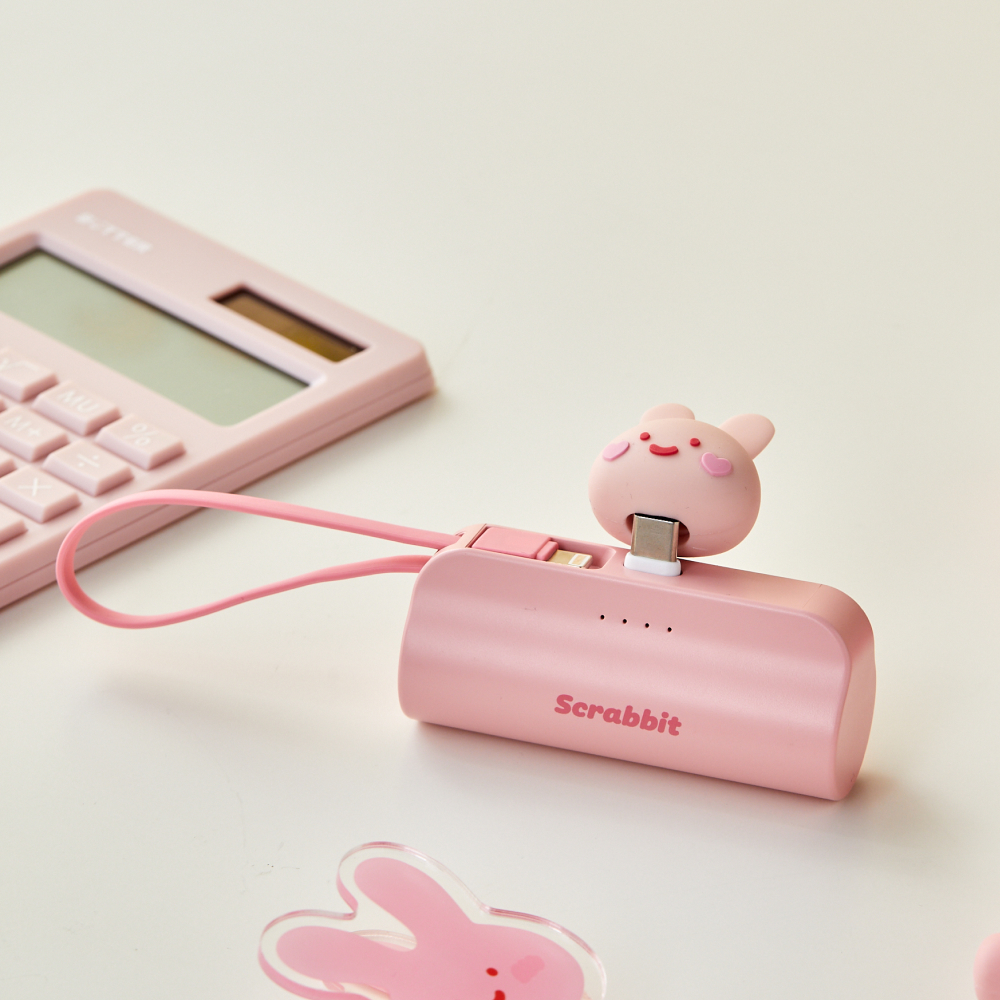 [버터샵] 스크래빗 피규어 도킹 보조배터리 5,000 mAh