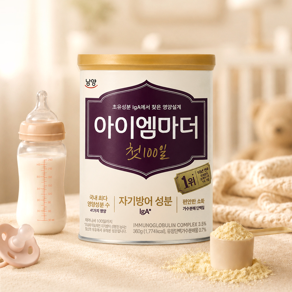 [남양분유] 초유성분 아이엠마더 첫 100일 분유 0단계 360g 3캔