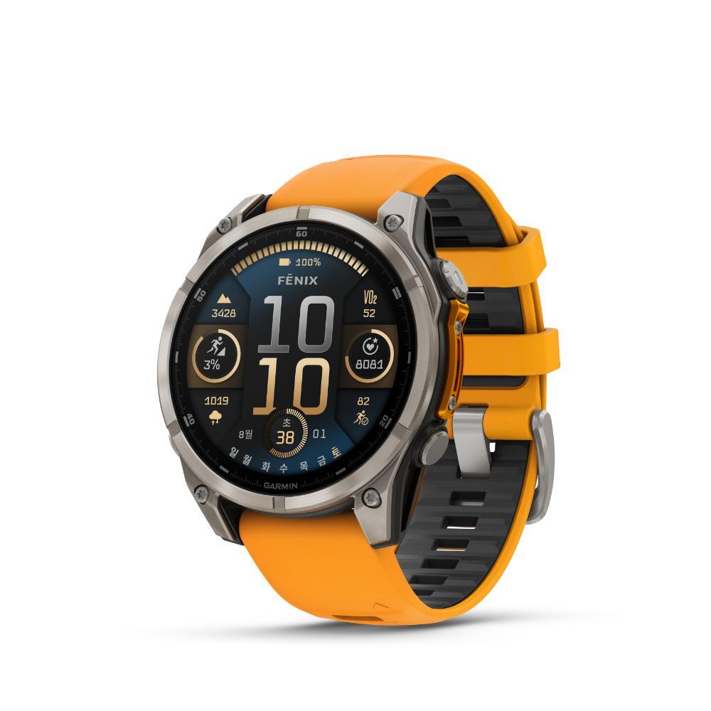 가민 피닉스 8 AMOLED 아웃도어 GPS 스마트워치 오렌지 47mm