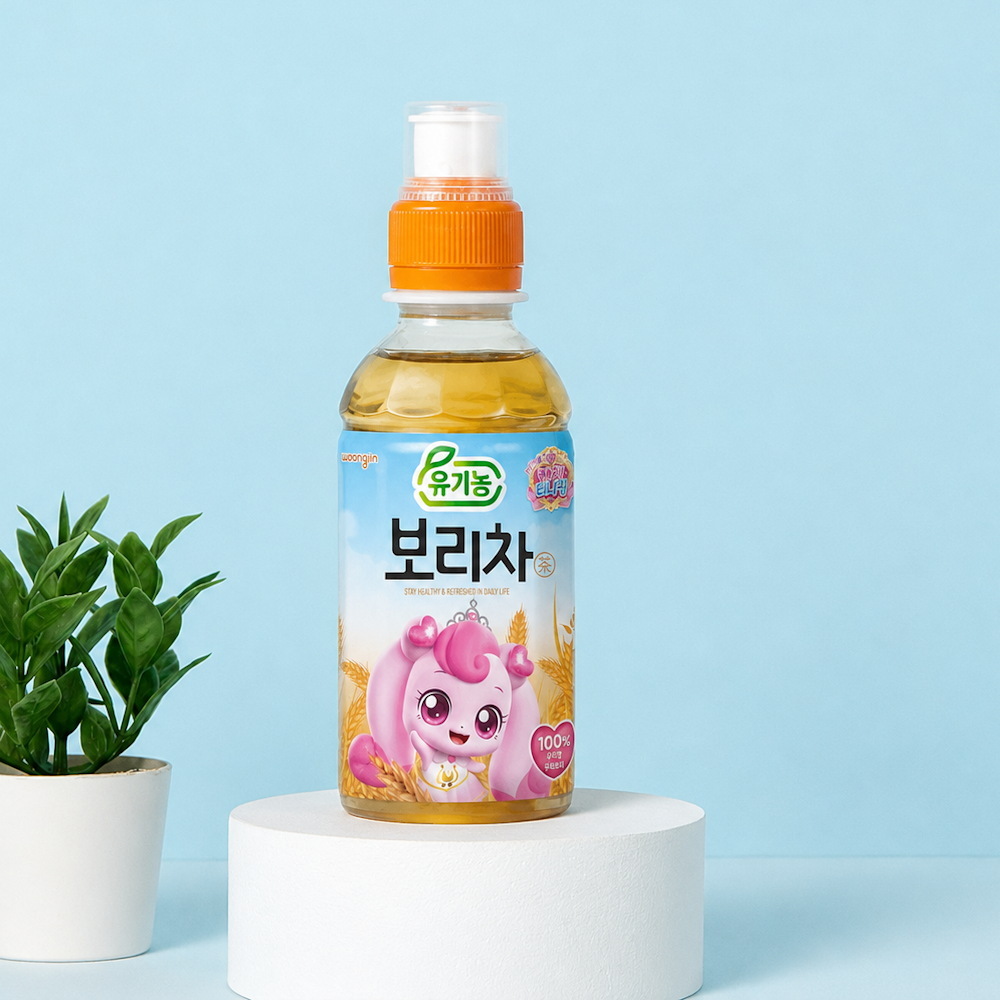 웅진 캐치티니핑 어린이음료 유기농 보리차 200ml X 24입