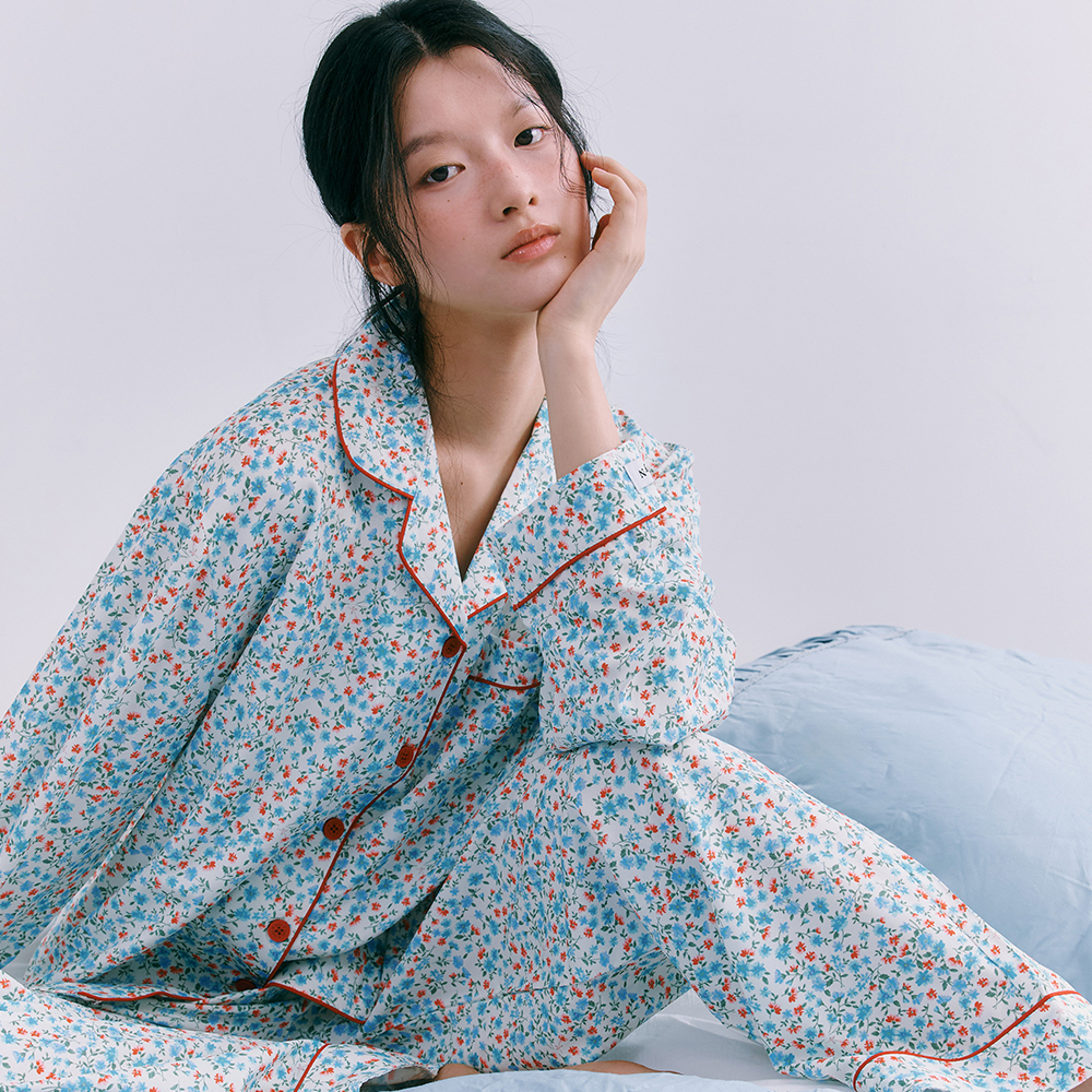 주디앤 레이비 여성 클린핏 긴팔 잠옷 세트