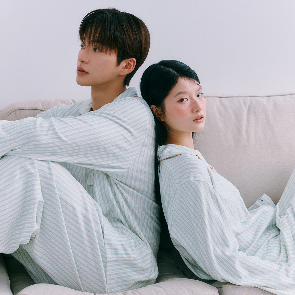 주디앤 리프 피치기모 긴팔 잠옷 세트