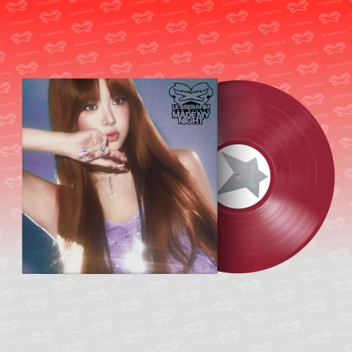 르세라핌 2집 싱글 앨범 [Made My Night] Vinyl (WARM RED ver.)