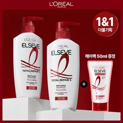 1+1 Special Edition / Damaged Hair Shampoo L'Oréal Paris Total Repair 5 Deep Cleansing Damage Shampoo 400ml image 1