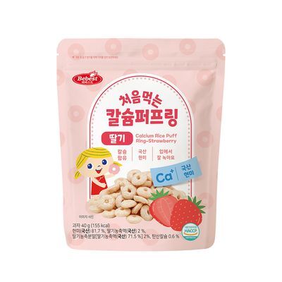 베베스트 칼슘 퍼프링 딸기 40g