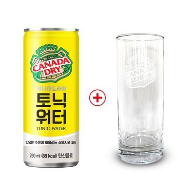 캐나다드라이 토닉워터 250ml 30캔 + 하이볼 잔