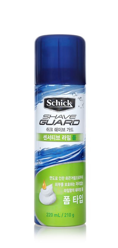 쉬크 쉐이브가드 쉐이빙폼 210g 2종 택 1 (센서티브 라임/워시앤쉐이브)