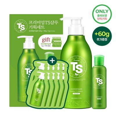 TS샴푸 Premium Shampoo 500g (10x6g, 60 total)
