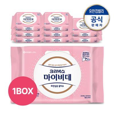 크리넥스 마이비데 NEW 밸런스케어 캡 40매x9팩 화장실 비데물티슈