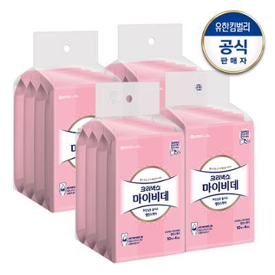 크리넥스 마이비데 new 밸런스케어 10매x4입(x4팩) 휴대용
