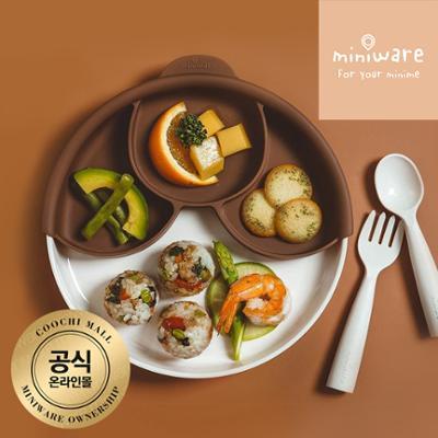 미니웨어 2세대 카사바 흡착 이유식기 식판 디바이더 포함