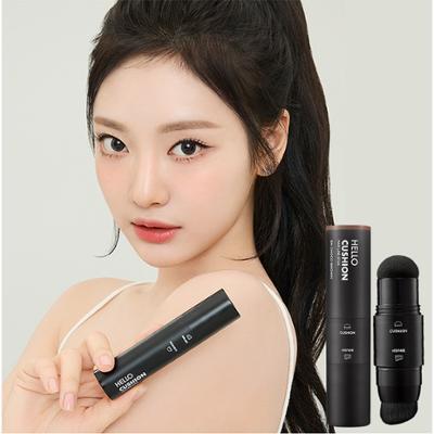 미쟝센 헤어라인커버 헬로쿠션 6N초코브라운/1B 미스틱블랙 2종