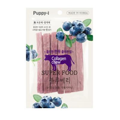 쫄깃한 한우 콜라겐껌 블루베리 100g
