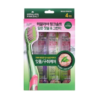 히말라야 핑크솔트 담은 칫솔 그린티 4개입