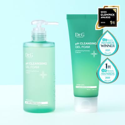 [추가증정/저자극] 닥터지 약산성 클렌징 젤 폼 200ml 기획 2종 (100ml 증정, 더블 기획)
