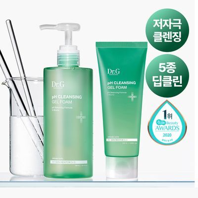 [추가증정/저자극] 닥터지 약산성 클렌징 젤 폼 200ml 기획 2종 (100ml 증정/더블기획)