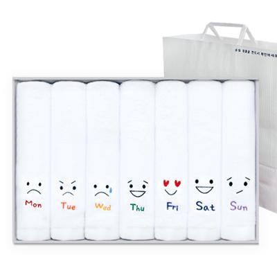 송월타올 요일기분세면 선물기획 (본품7매+쇼핑백 증정)