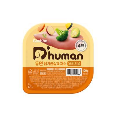 듀먼 닭가슴살&채소 오리지널 100g