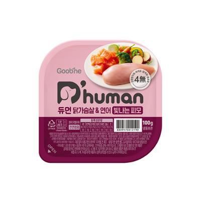 듀먼 닭가슴살&연어 빛나는피모 100g