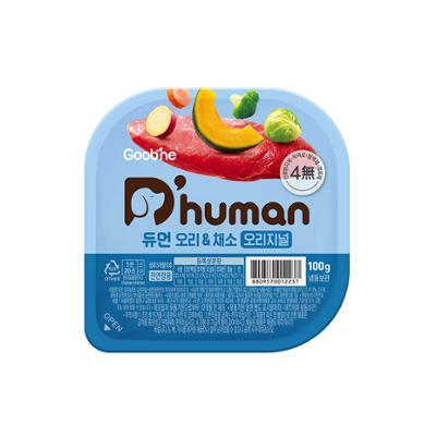 듀먼 오리&채소 오리지널 100g
