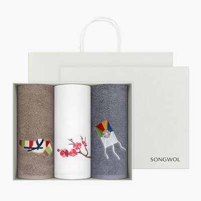 송월타월 고운자수 3매기획 (쇼핑백 포함)