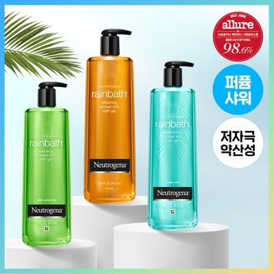 뉴트로지나 레인바스 바디워시 473ml (우디앰버/청량비누/애플허브 3종 택1)