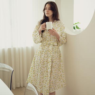 RYMD 힐링잠옷 레몬 로브 원피스 홈웨어