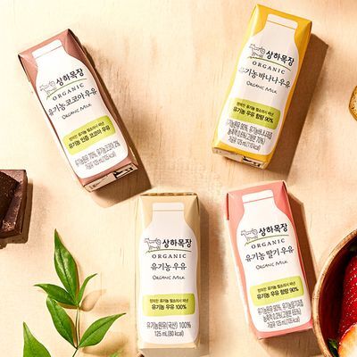 상하목장 유기농 멸균우유125ml 24팩 4종 중 택1 (백색/딸기/바나나/코코아)