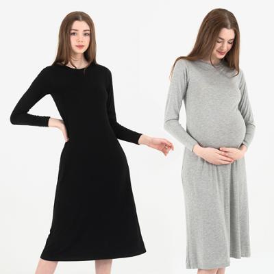 RYMD 모달 브라캡 긴팔 원피스 2color