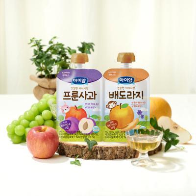 후디스 아이얌 건강한 아이사랑 주스 100ml 2종 (배도라지/프룬사과)